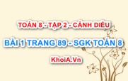 Bài 1 trang 89 Toán 8 Cánh Diều Tập 2